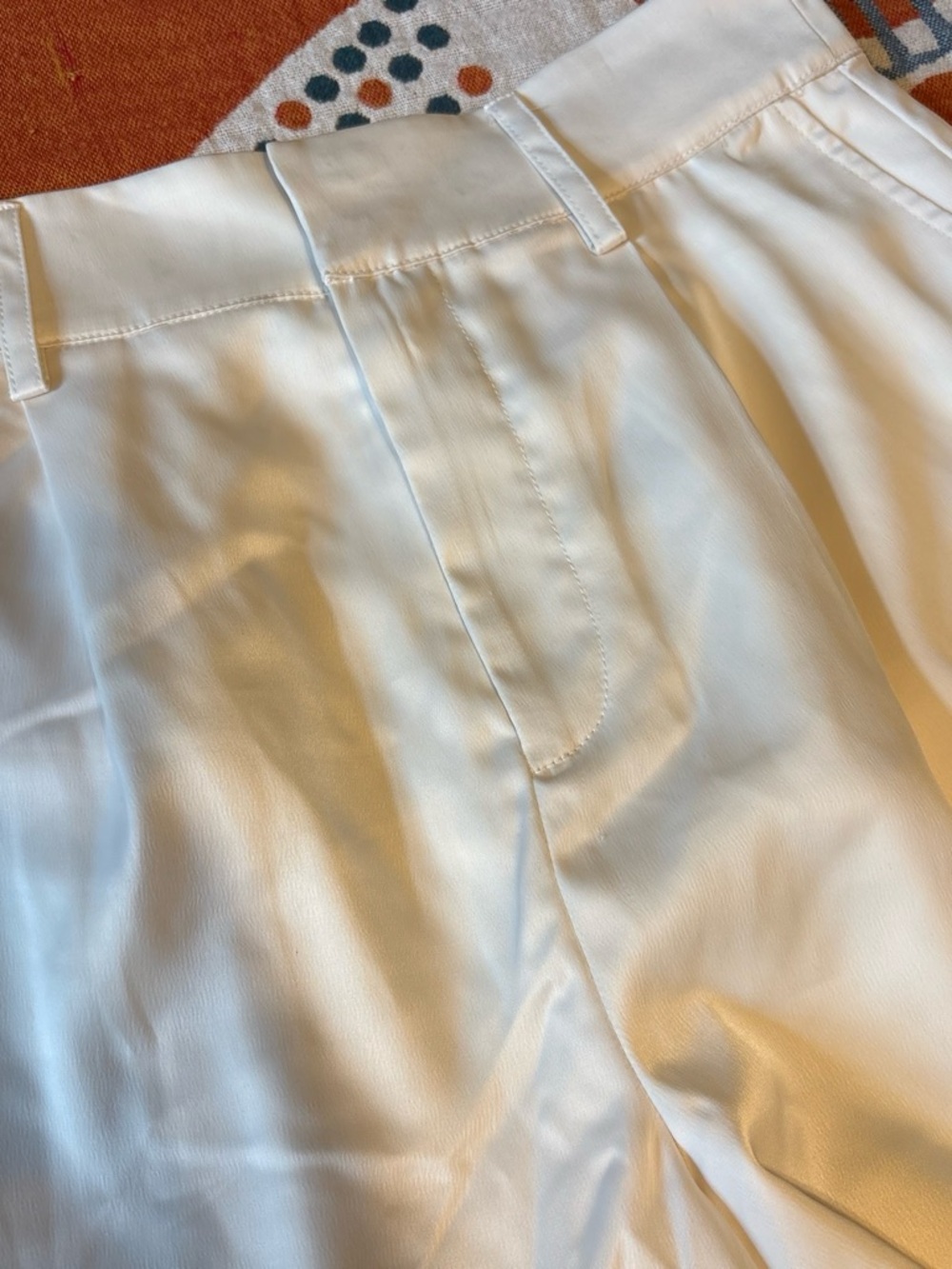 Cara Santana cream Women's High-Waist satin Shorts - Picture 2 of 4
